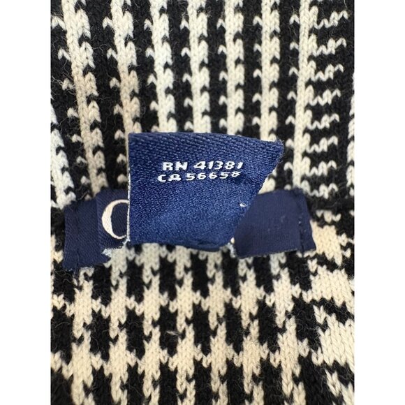 Chaps Womens Houndstooth Plaid Thick Knit Skirt XXL Black White Stretch - Picture 3 of 8